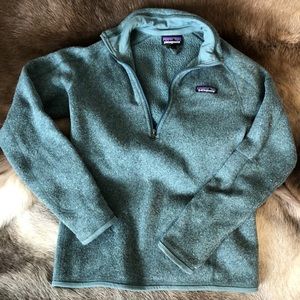 Teal Patagonia quarter zip